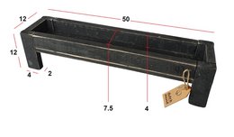 tray black berlin glass hold narrow 50