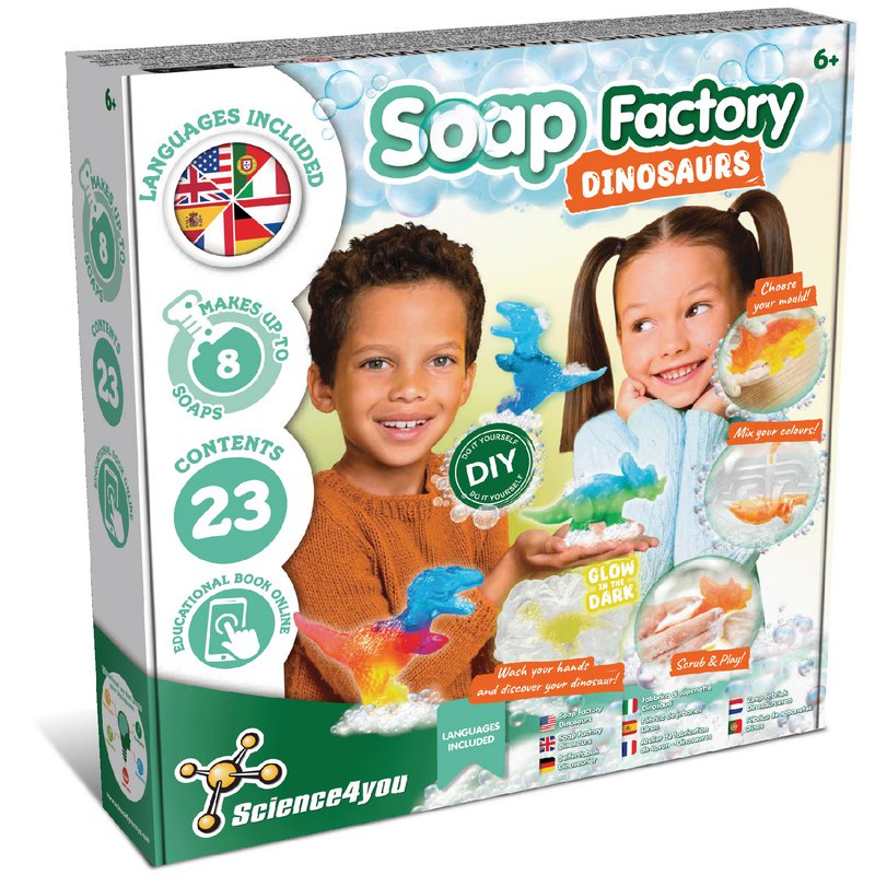 SOAP FACTORY DINOSAURS Pædagogisk legetøj 7 sprog