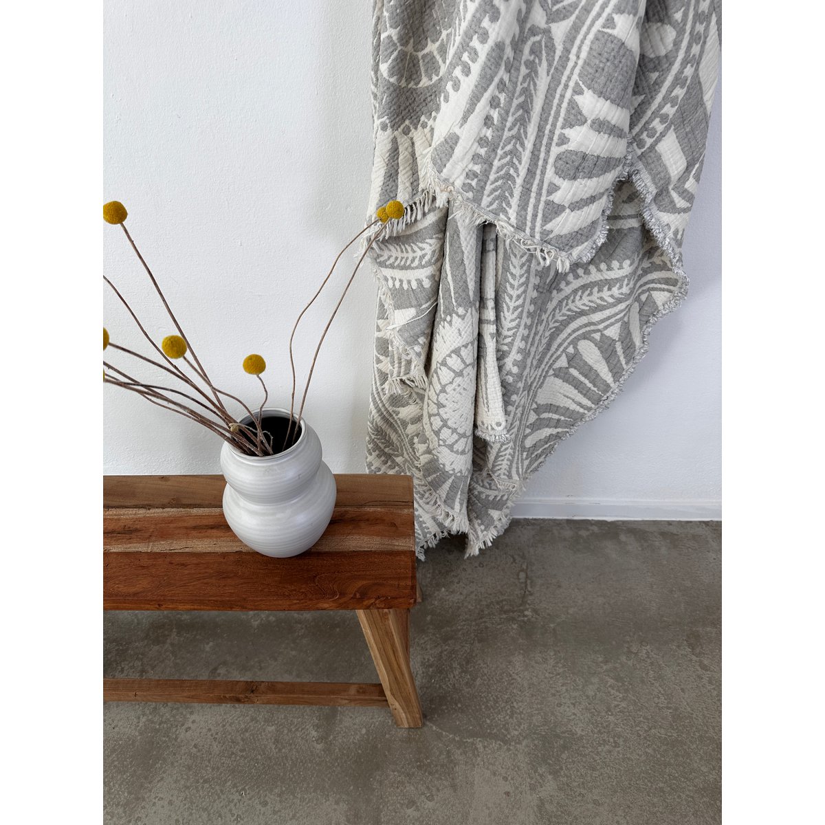 ROLIG Muslin Decke - Hellgrau - 2,20 x 2,30 m