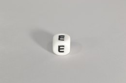 Letter E silicone bead