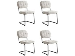 Zestaw krzeseł do jadalni 4 - Flexa Beige Fabric