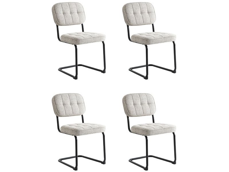 Speisesaalstühle 4 - Flexa Beige Stoff
