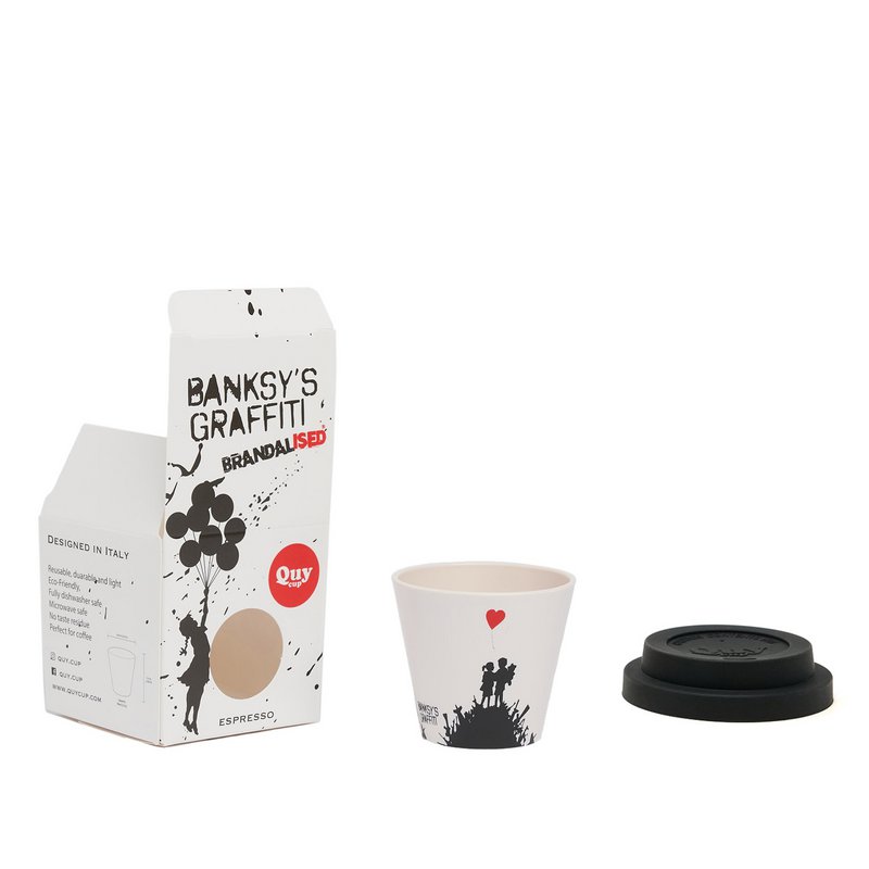 Filiżanka Banksy Espresso w RPET 90 ml - Kids On Guns Hill