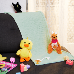 NEEDLE IT® Komplet begynderstrikkesæt med strikkepinde – DIY strikke babytæppe – gaveide (mynte)