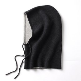 Dobbelt-sidet-100% cashmere 2-side-udøvet balaclava