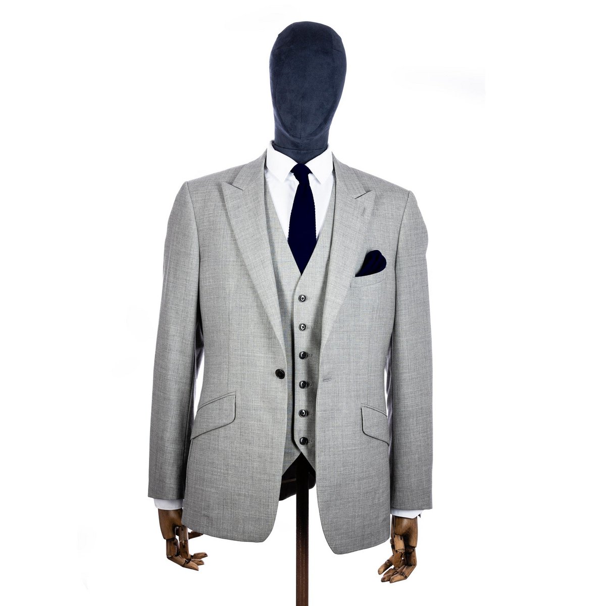 Navy blue knitted tie