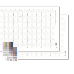 Kalender met zelfklevende stippen 2027 - A2/A1