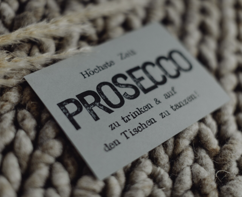 Stamped Postcard "Prosecco"