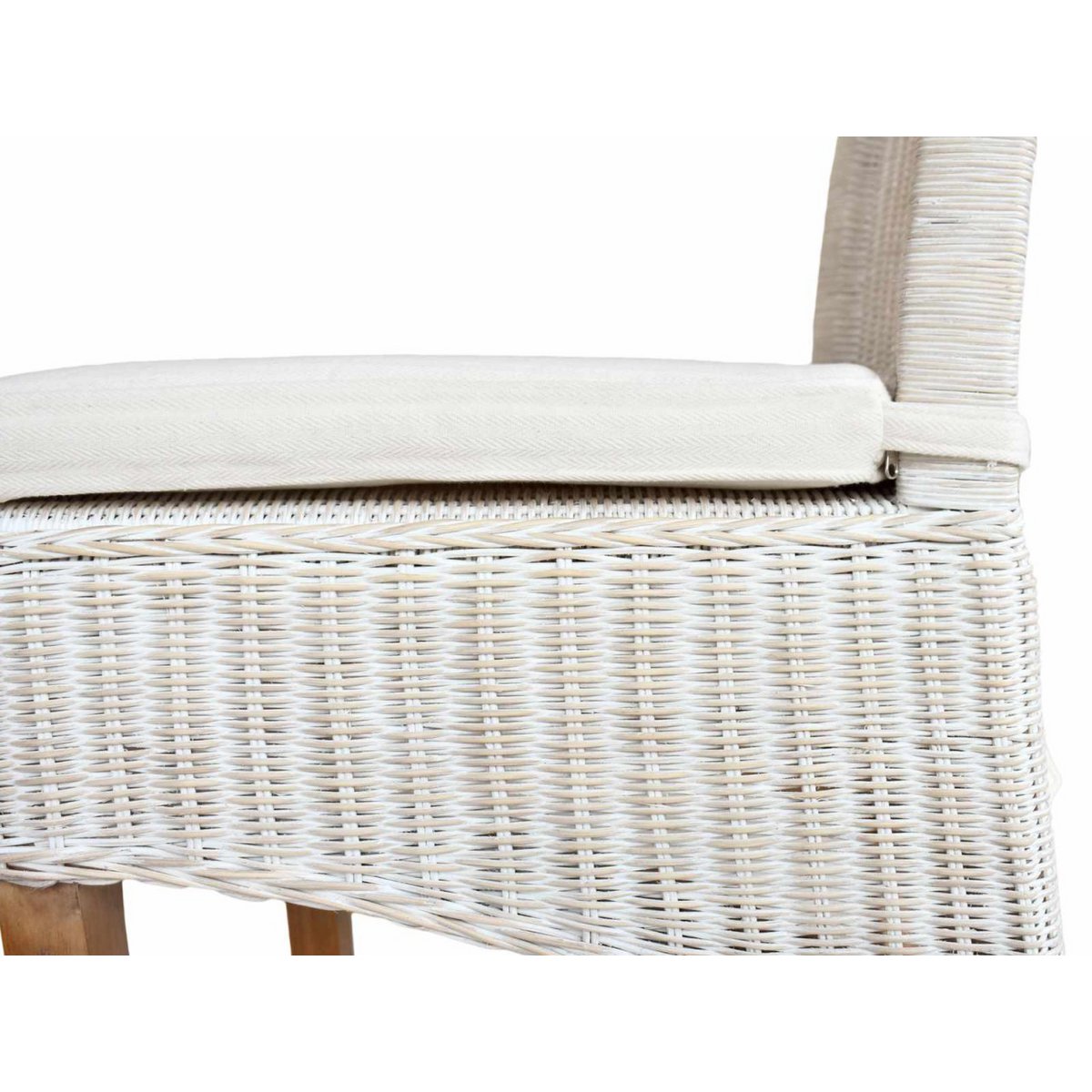 Silla de comedor silla de ratán silla de comedor silla blanca rattan natural nucleus sostenible