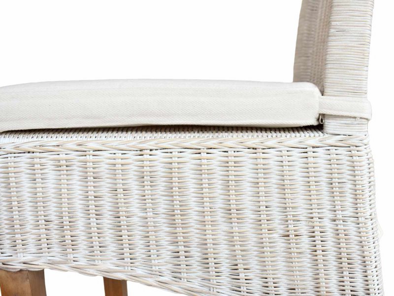 Sedia sala da pranzo sedia rattan sedia da pranzo sedia bianca perth rattan natura nucleo sostenibile