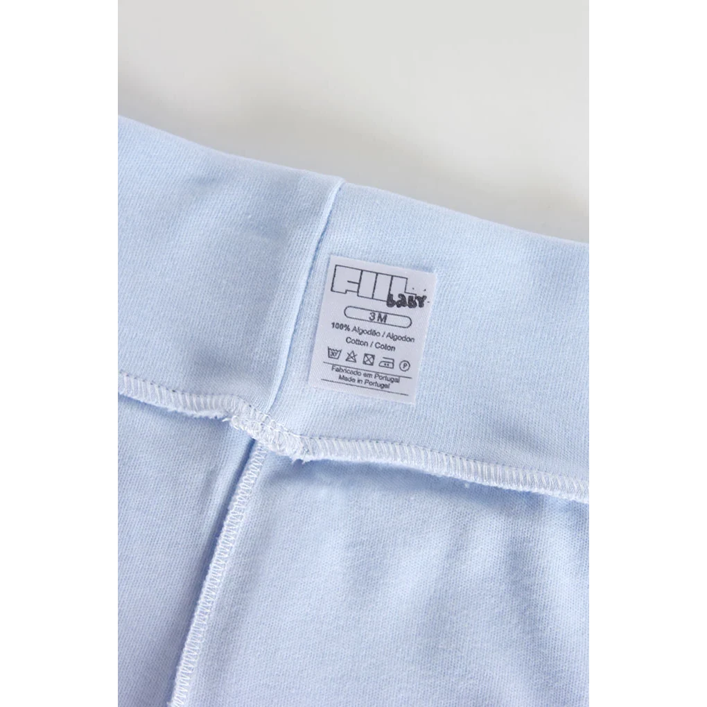 Pantaloni Baby In Cotone Garzato, Colore Blu