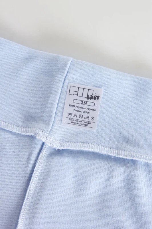 Pantaloni Baby In Cotone Garzato, Colore Blu