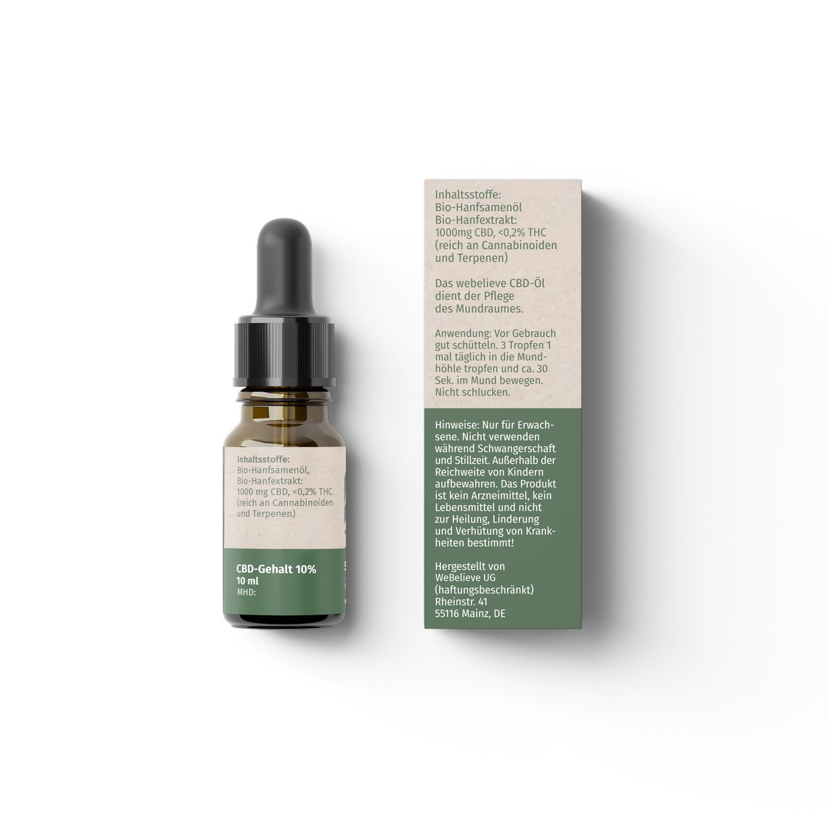 CBD mouth oil 10% | 1000mg | Organic hemp oil