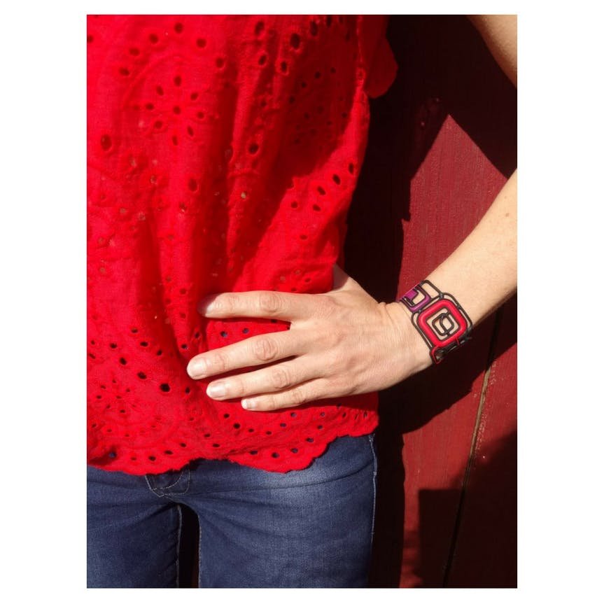 Pulsera Pitágoras Roja