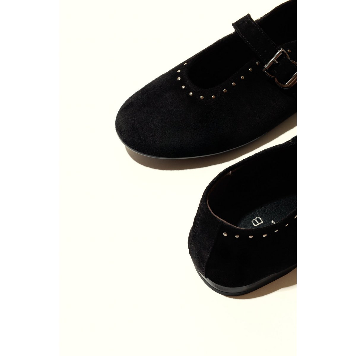 MERCHE BLACK – Ballerinas mit Nieten