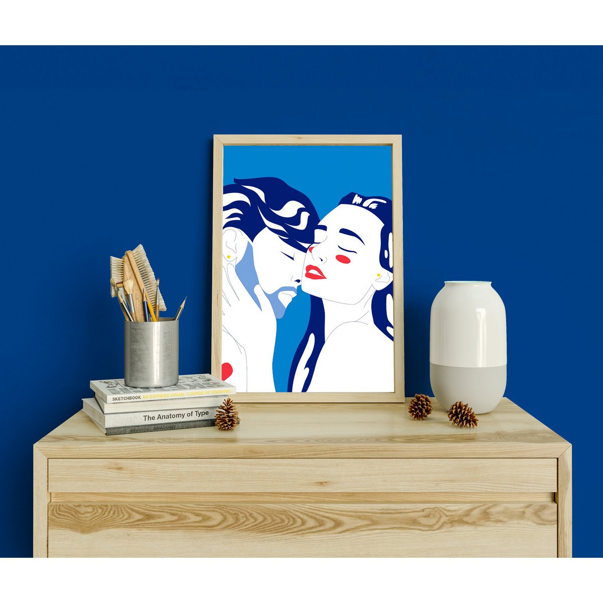 Le Couple - Illustration d'art mural Impression artistique
