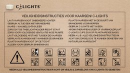 C lys | Øko fyrfadslys | Vegansk | 100 styk | 6 brændetimer