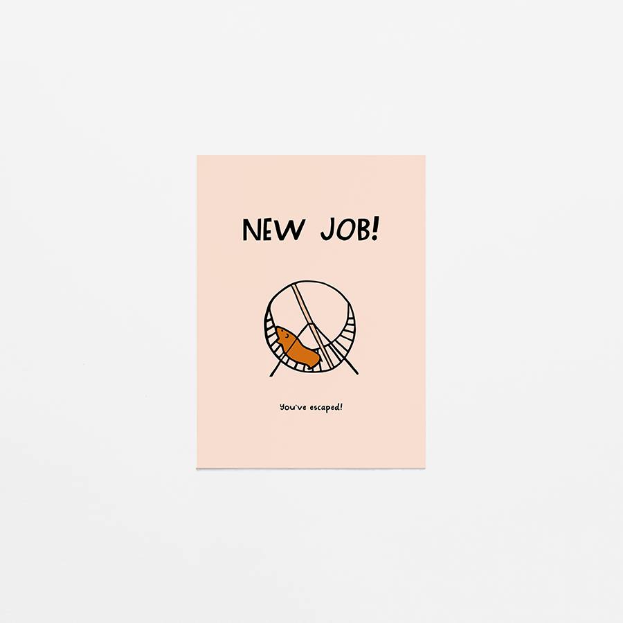 wenskaart - New job - Hamster