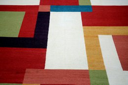 Alfombra Coral Moderna Hecha A Mano