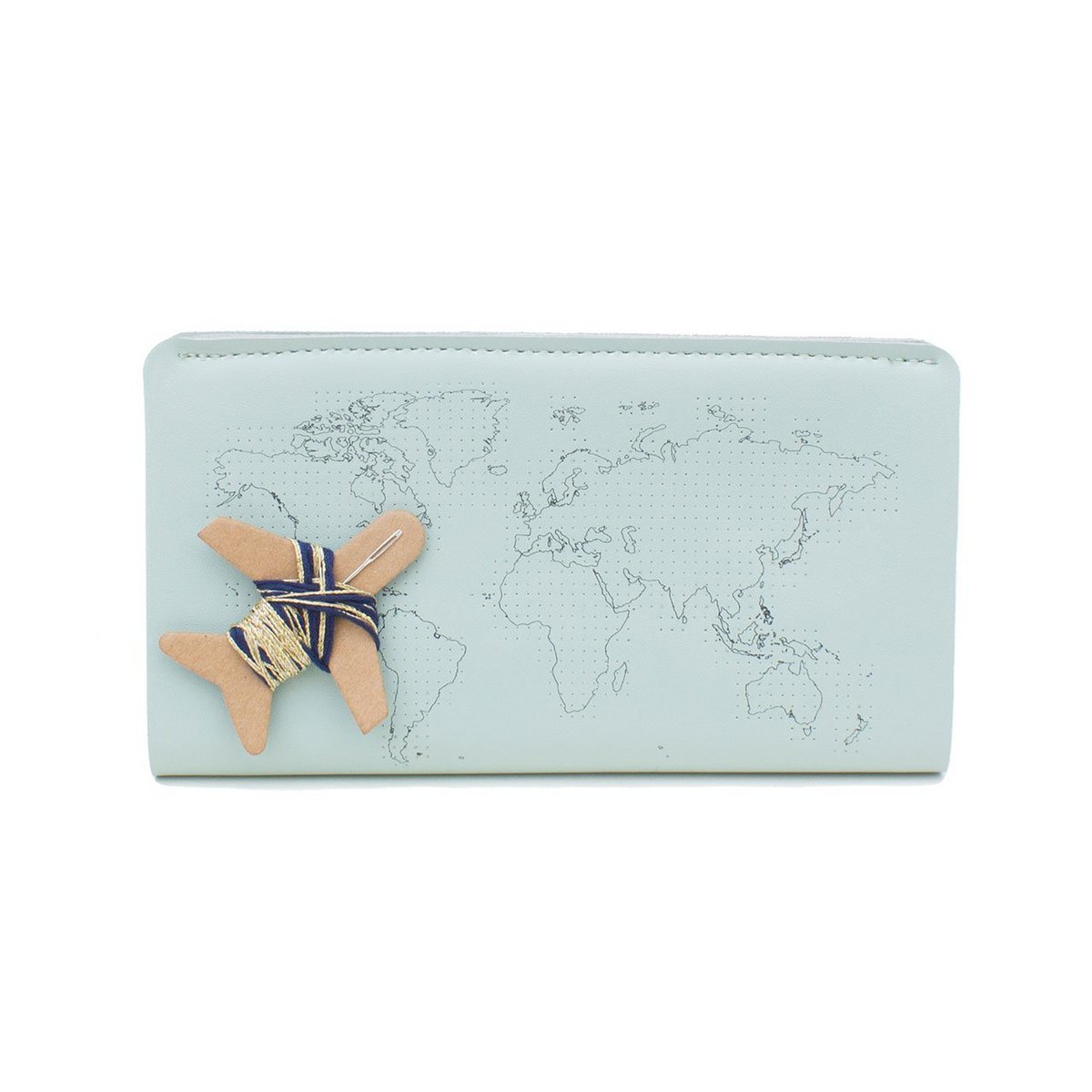 Stitch Travel Wallet - Mint