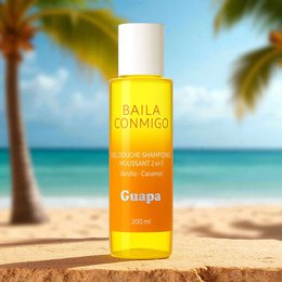 Gel de ducha - Champú espumoso 2 en 1 - GUAPA - Caramelo vainilla