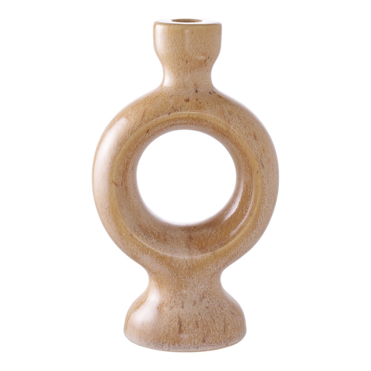 Candle Holder - Brown,  Ceramic, 13.5x8.8x23.5 cm