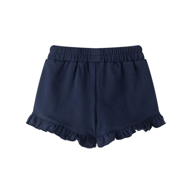 Shorts blu navy per neonata con volant BGV66613