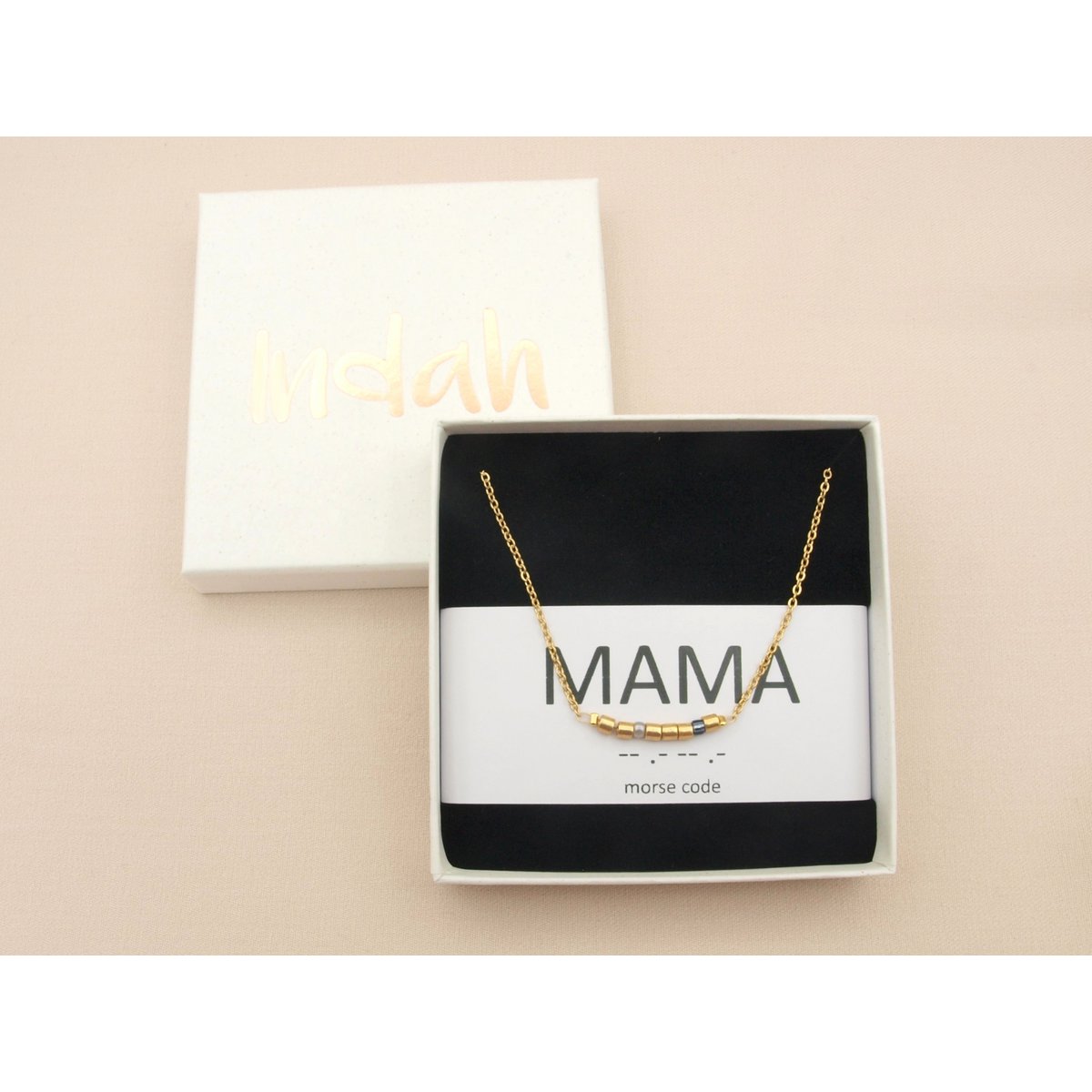 Morse code ketting, mama