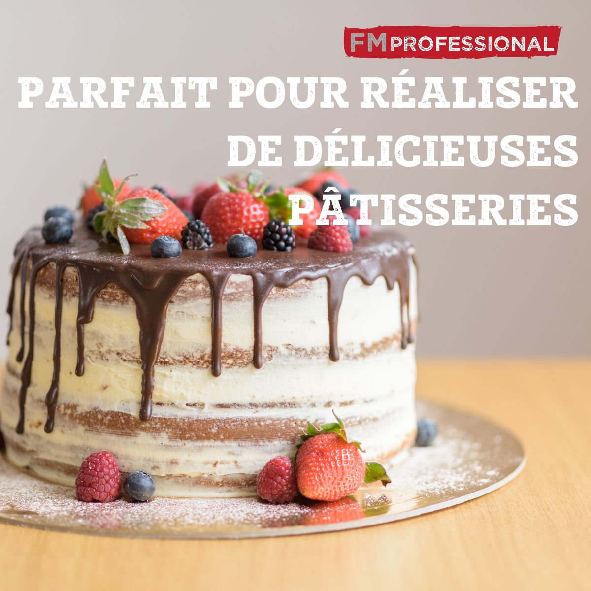 Stainless steel kitchen and pastry whisk 25 cm FM Professional