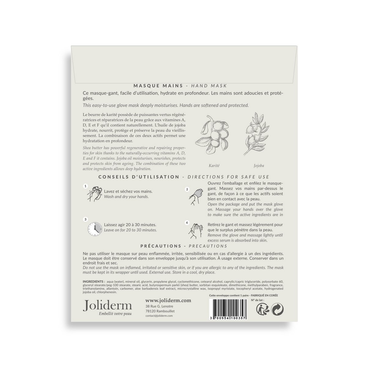 Hydraterend handmasker