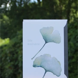 Watercolor sympathy card | Ginkgo | sympathy | Noble natural tones