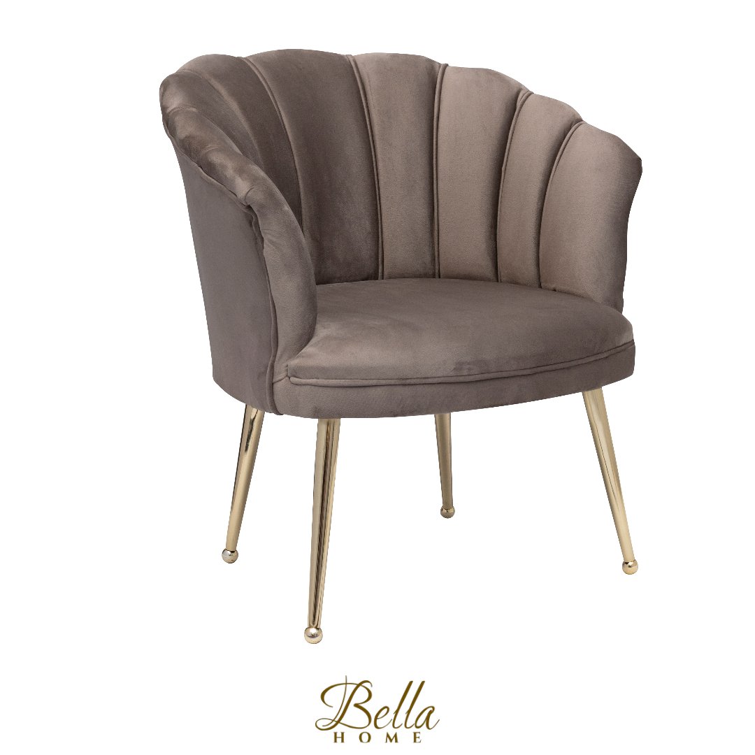 Poltrona Luxury Shell in Velluto Mila