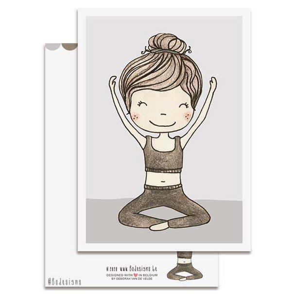 card + envelope - yoga girl