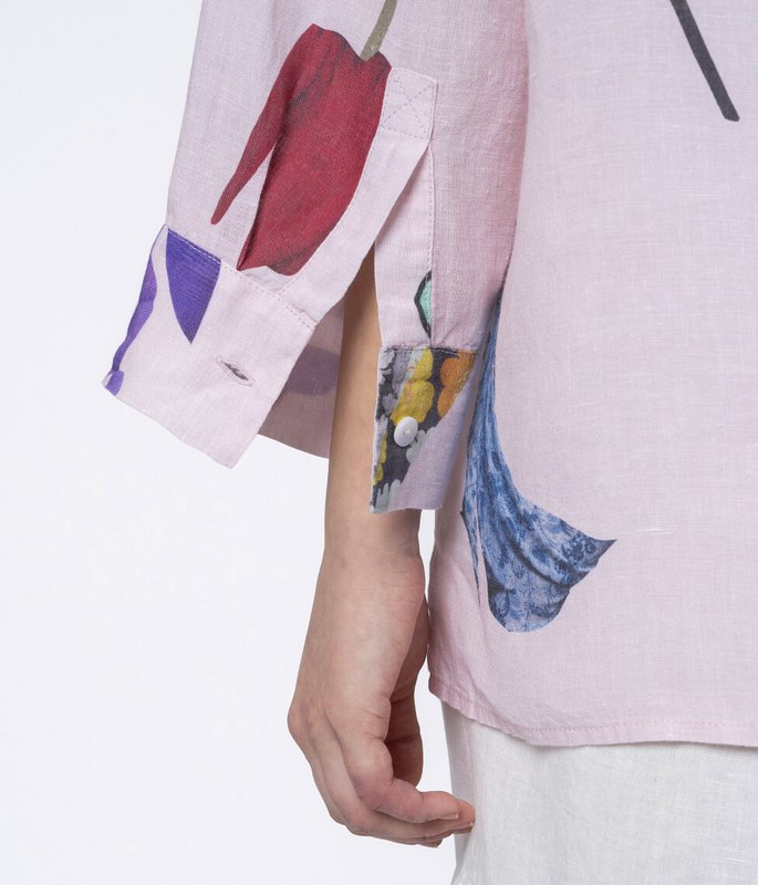 Linnen overhemd Fashionista Roze