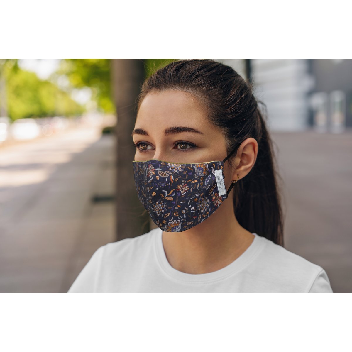 Face Mask Cotton Paris Gold