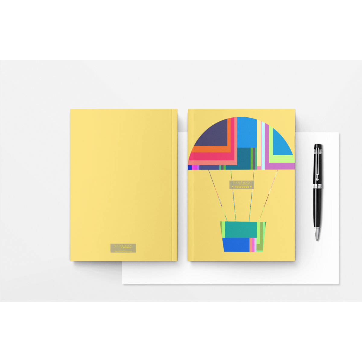 Cuadernos de Viaje para Niños, Juego de 3 Diarios Tamaño A6, Caja Fuerte (Ancla), Globo Aerostático, ¡Vuela Conmigo! Cuadernos Rosa Amarillo Verde | por Victoria en Bienestar