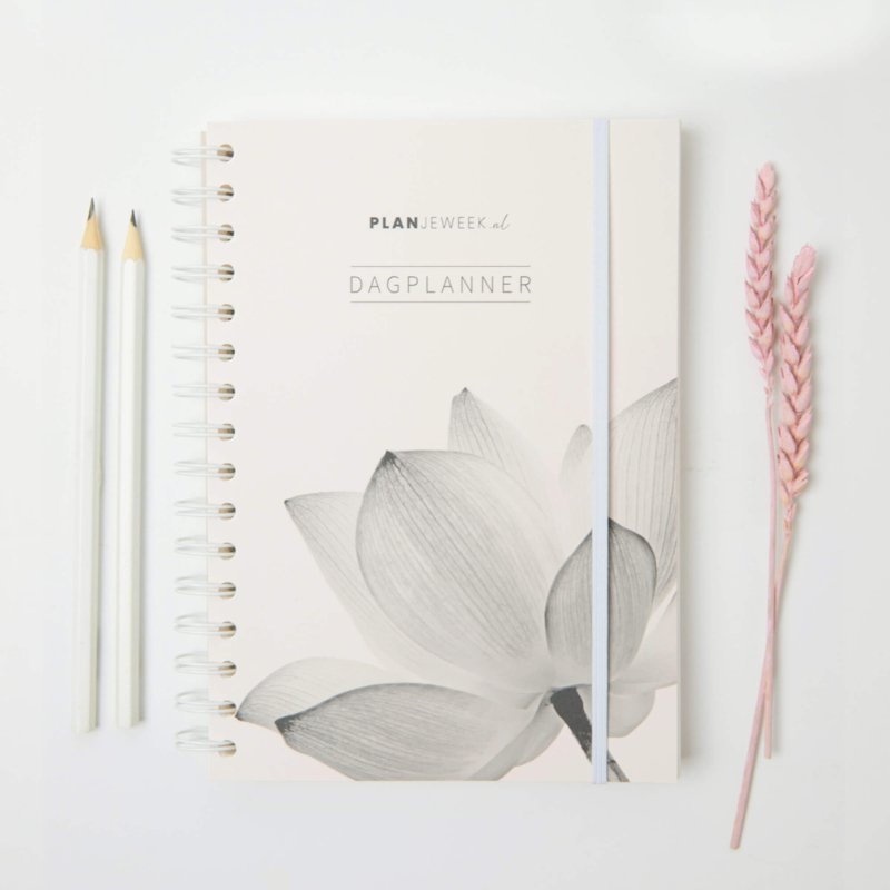 Prikkelarme A5 dagplanner 'Lotus' planboekje met ringband