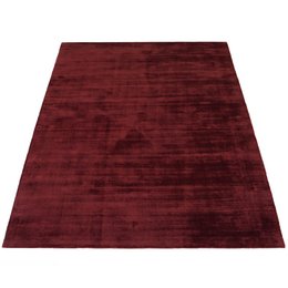 Burgundy red trapezoid area rug, textured velvet fabric, 160x230cm, modern home decor.