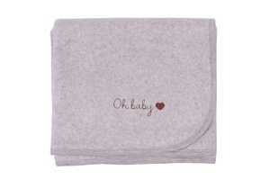 ORGANIC FLEECE BLANKET GREY MELANGE