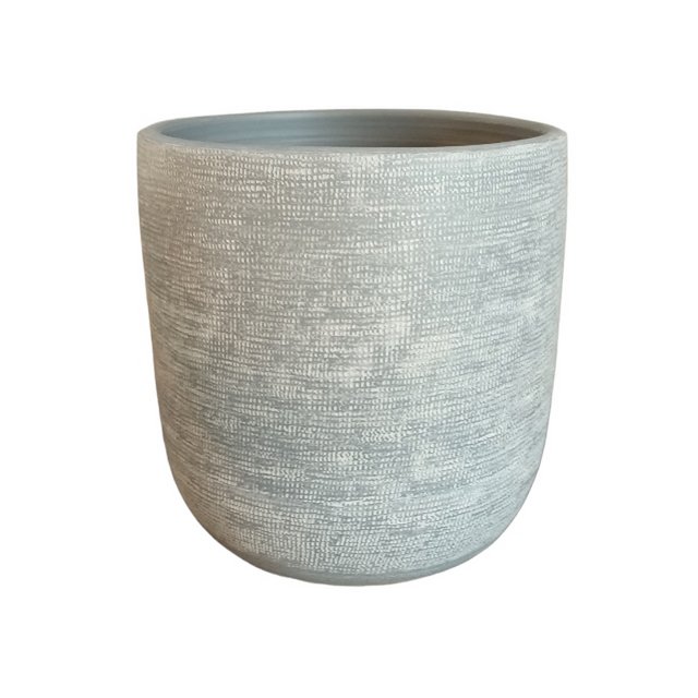 Magna pot relief jute matt grey