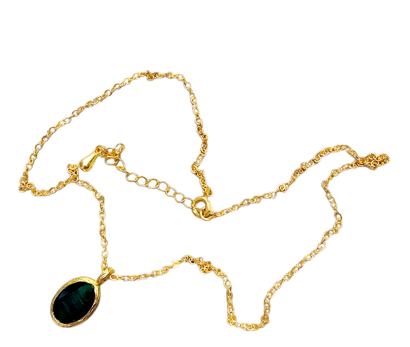 Collier Lumineux Émeraude