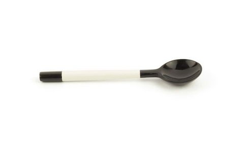 Set of 6 round teaspoons ivory lacquered handle