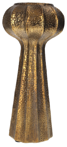 Goudkleurige metalen kandelaar 35x16 cm