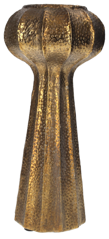 Gold metal candle holder 35x16 cm