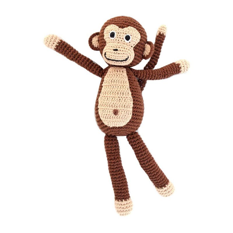 Scimmia di peluche all'uncinetto CHARLIE (BIO)