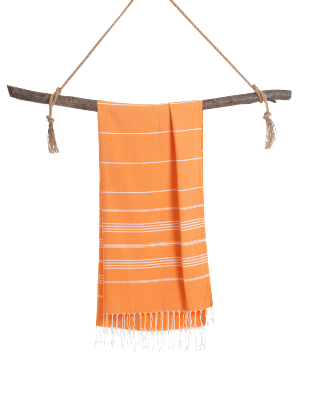 HÅNDklæde TO GO IPANEMA Bomuld Strandhåndklæde 180x100 cm | Spa sauna håndklæde | Orange | med gaveæske