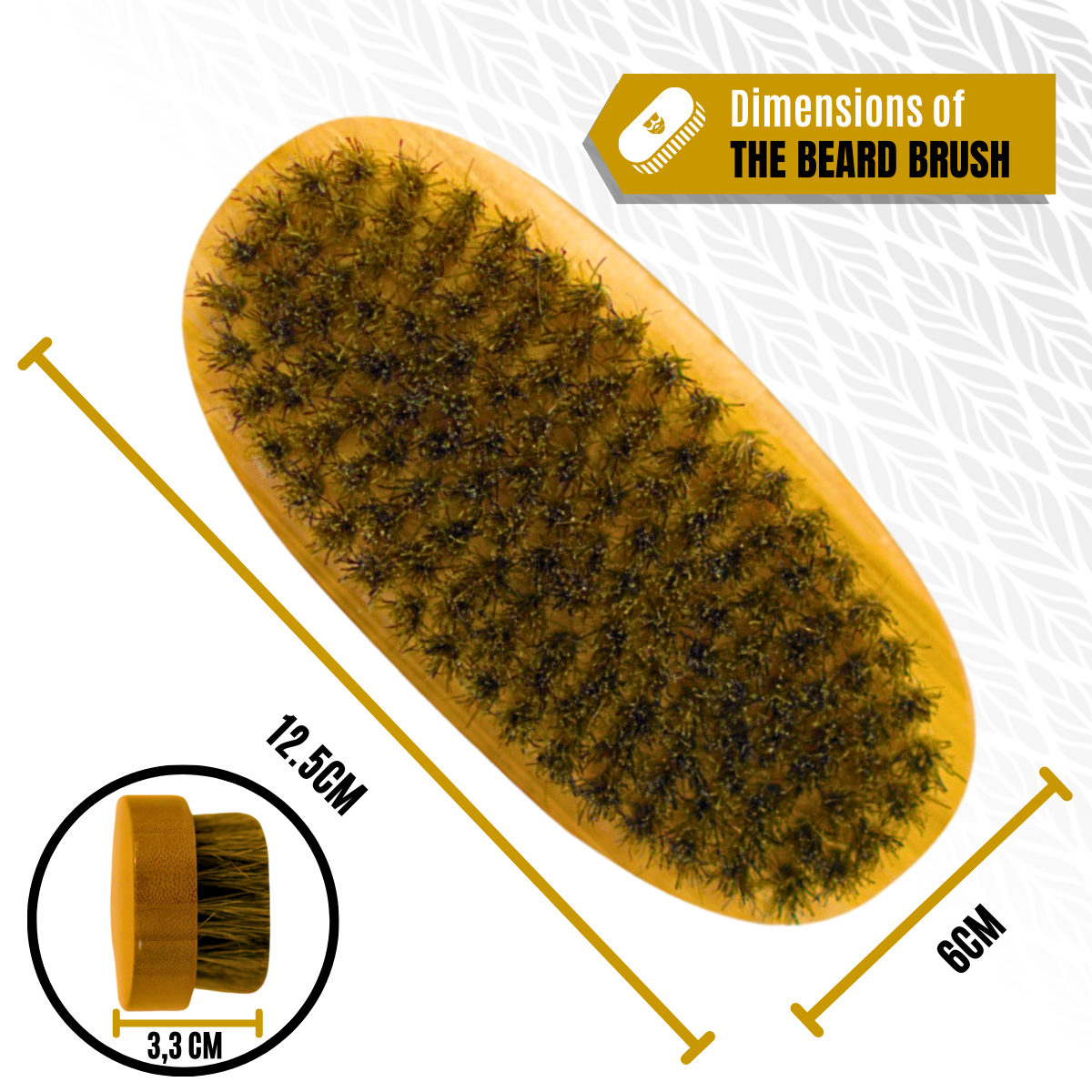 Cepillo para Barba - Madera de Bambú - Cerdas Veganas - Diseño Ergonómico - Para Hombres
