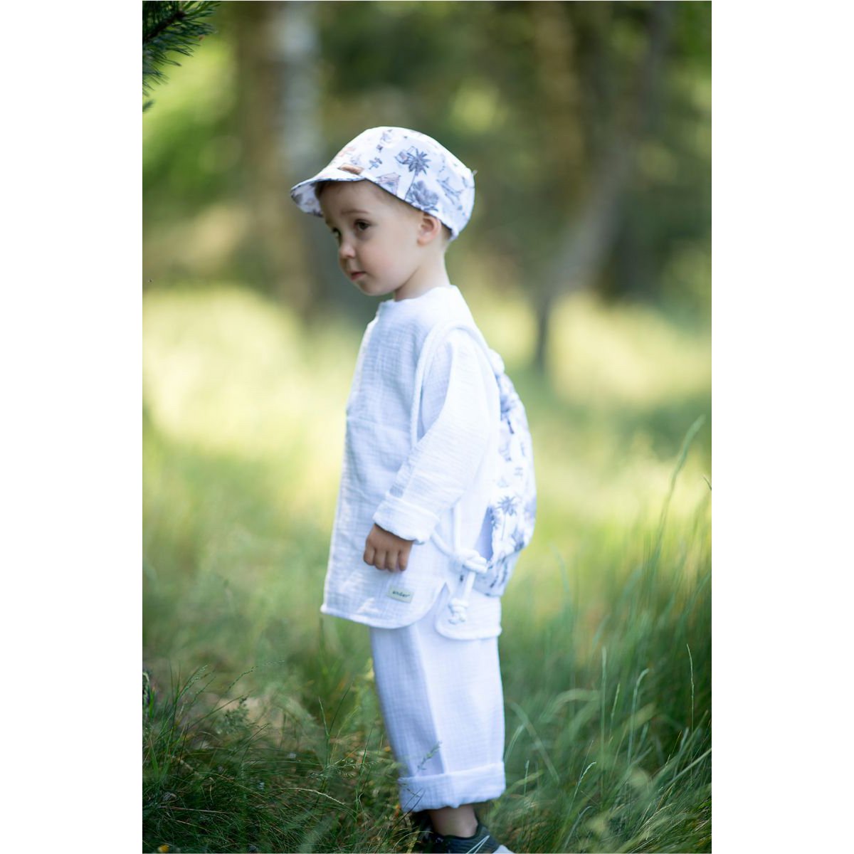 Ensemble blouse et short DANTE WHITE pour garçon