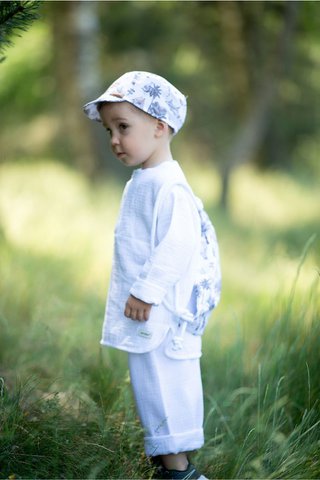 DANTE WHITE blouse en shorts voor jongens