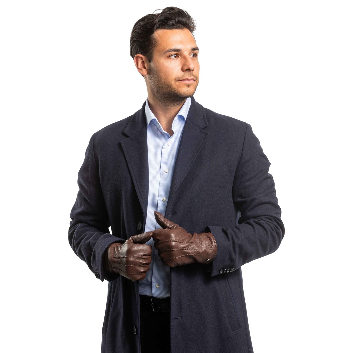 CHARLIE goatskin gloves with cashmere wool lining - touch function